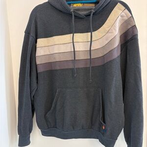 Aviator Nation Dark Gray Striped Hoodie